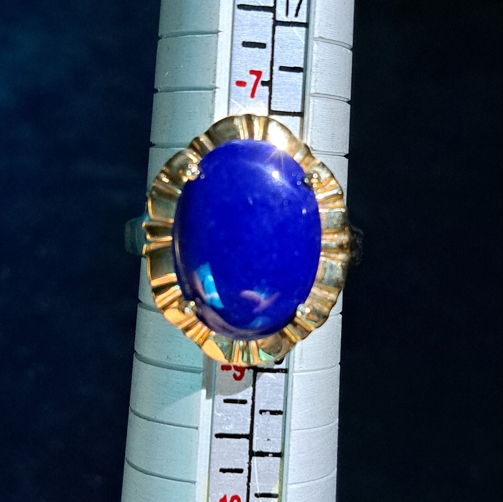10k Lapis Ballerina Ring size 8